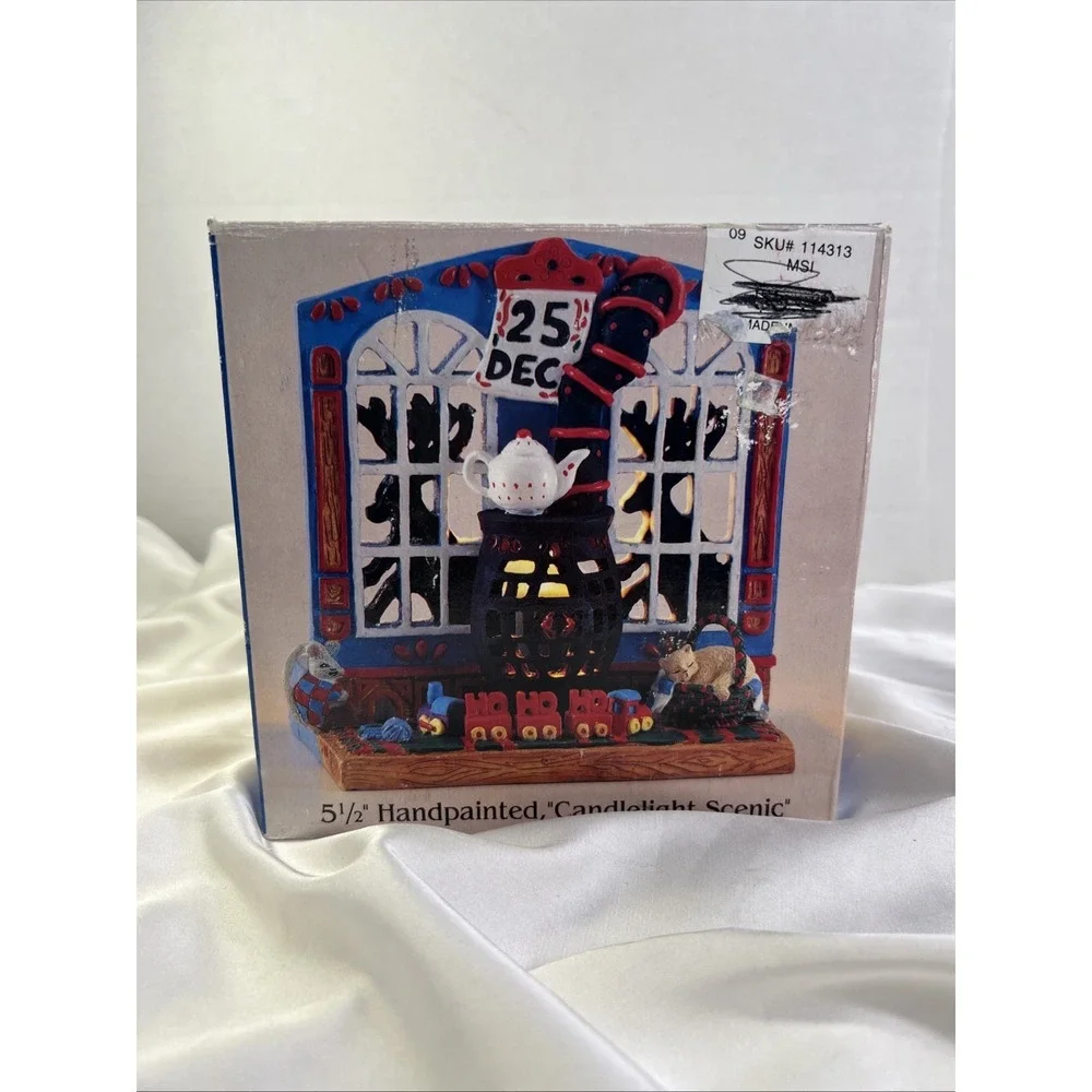 Vintage Christmas Stove‎ Tea Light Candle Holder Holiday Workshop 1995 Nostalgic